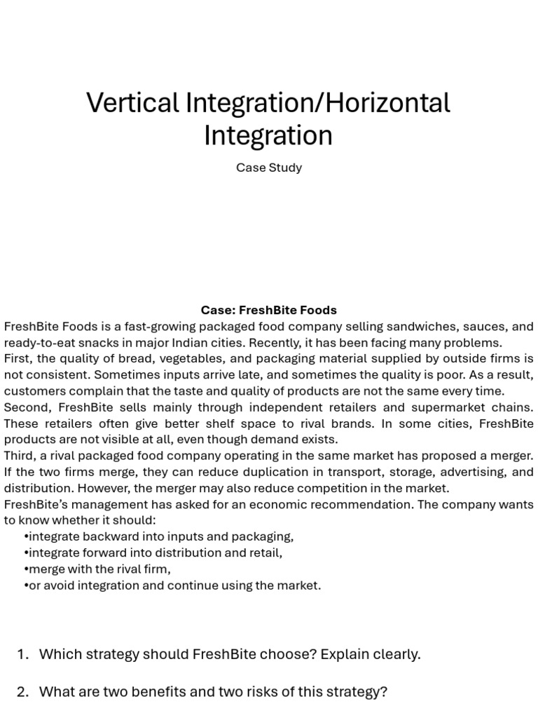 5.Case Study Vertical Integration | PDF