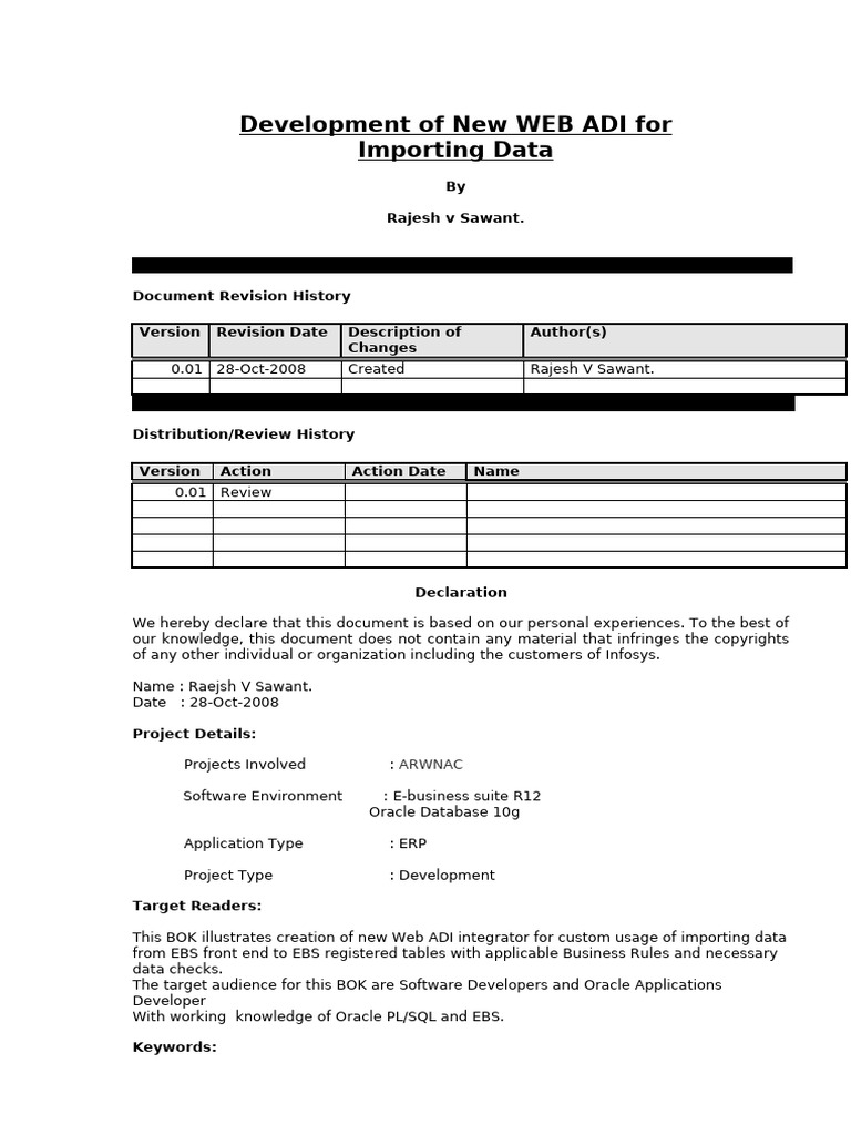 Development of New WEB ADI For Importing Data | PDF | Databases ...