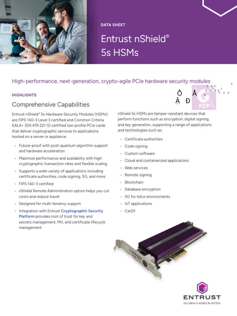 1.3. SP2 - Entrust NShield 5s_Datasheet - Signed | PDF | Computer ...