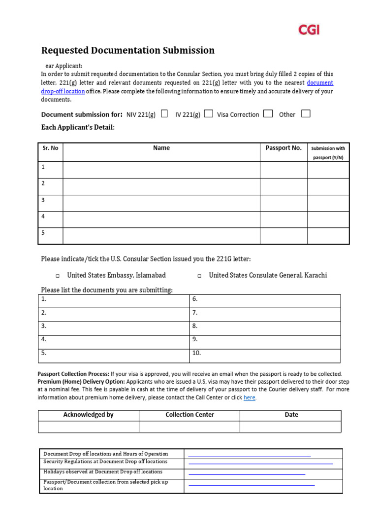 221G Submission Letter Pakistan | PDF