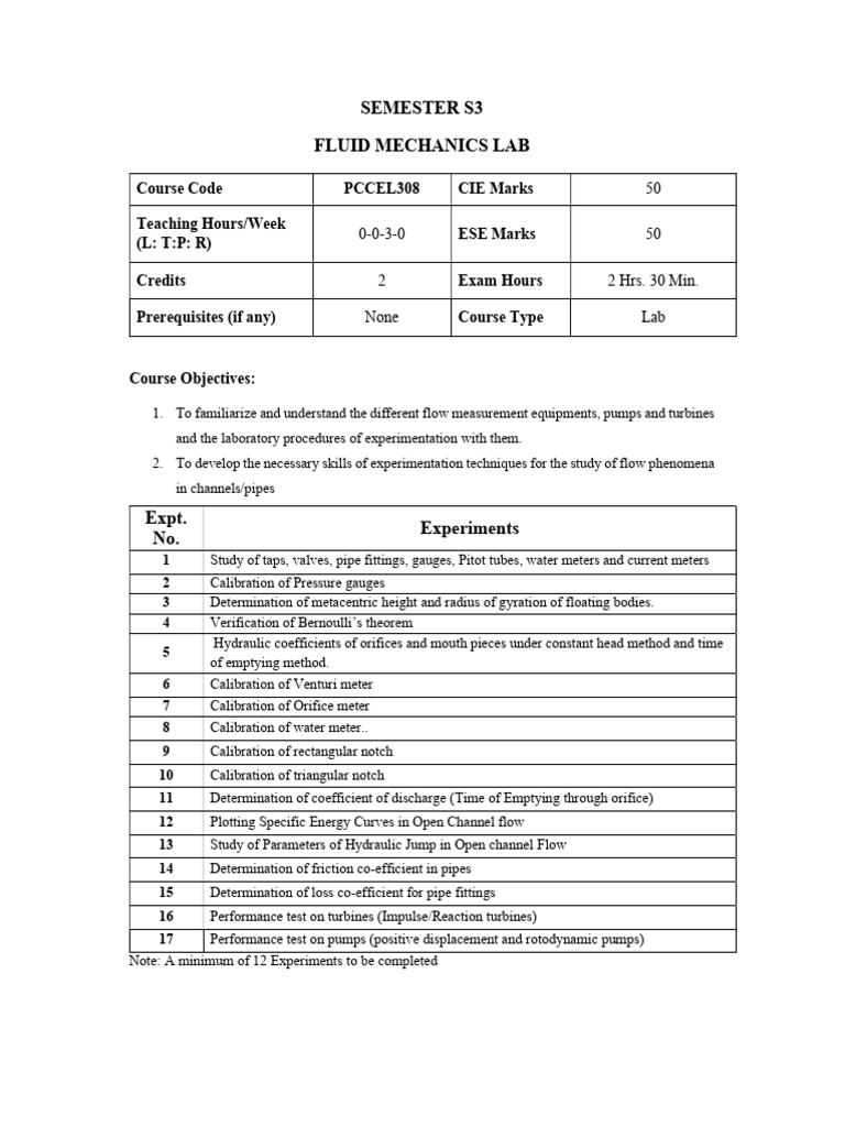 fm lab | PDF | Experiment | Pump