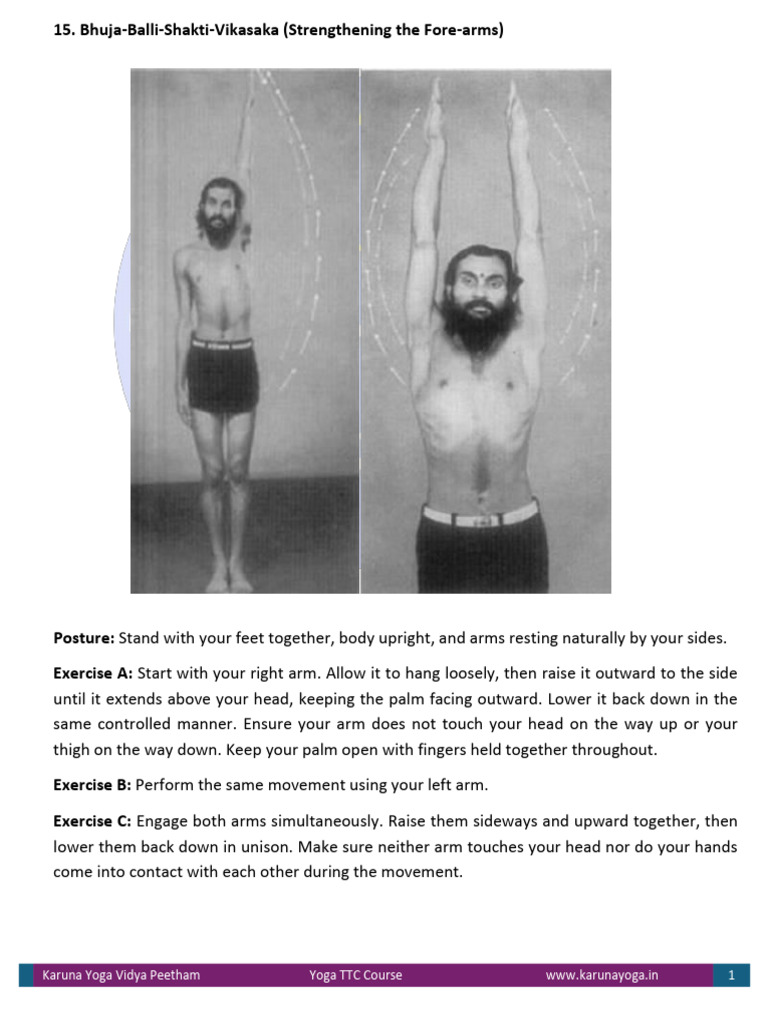 15. Bhuja Balli Shakti Vikasaka (Strengthening the Fore Arms) | PDF ...