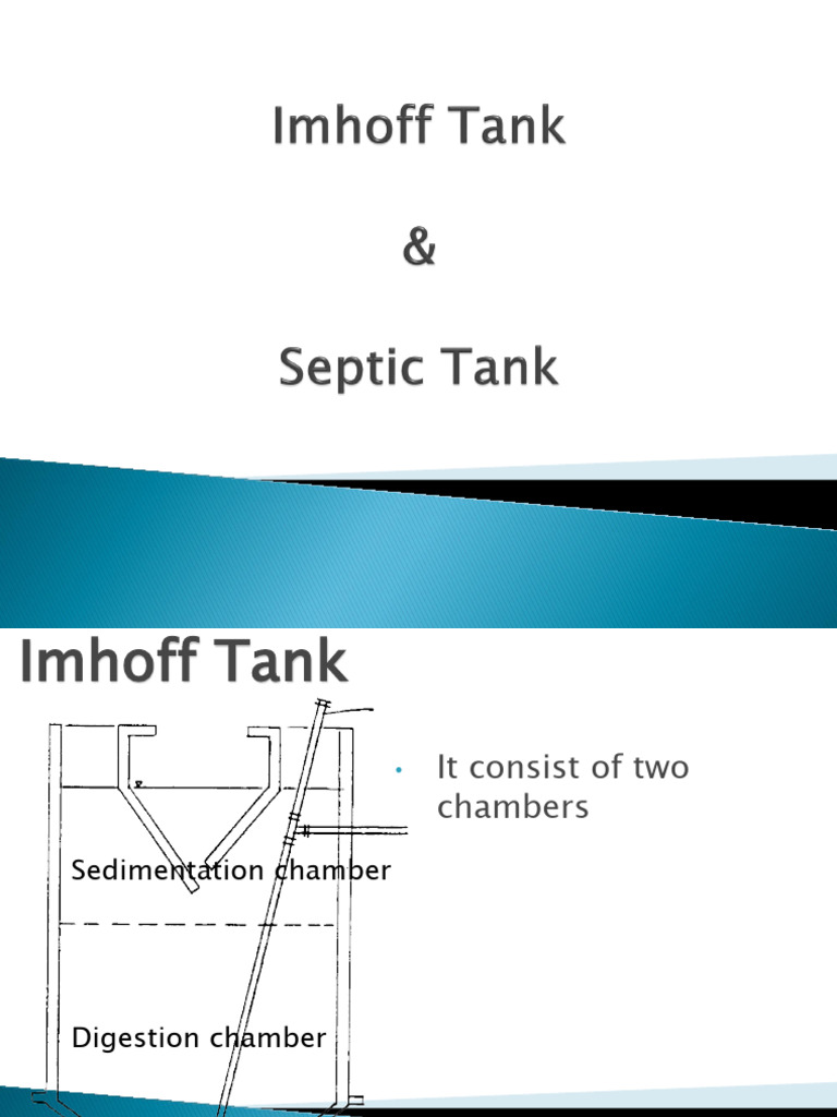 Imhoff Tank and Septic Tank | PDF | Septic Tank | Sewage Treatment
