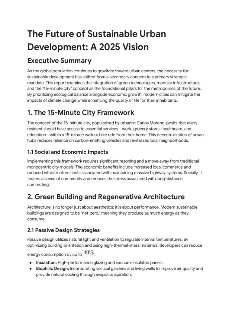 Sustainable Urban Planning | PDF | Infrastructure | Sustainability
