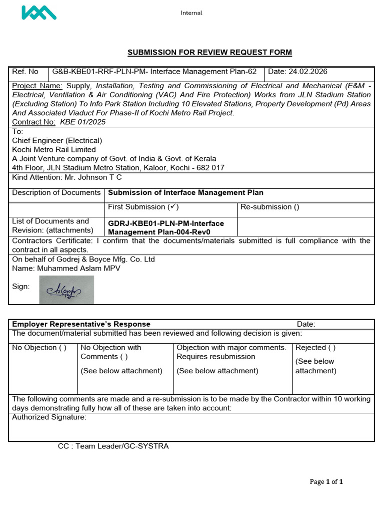 Interface Management Plan | PDF