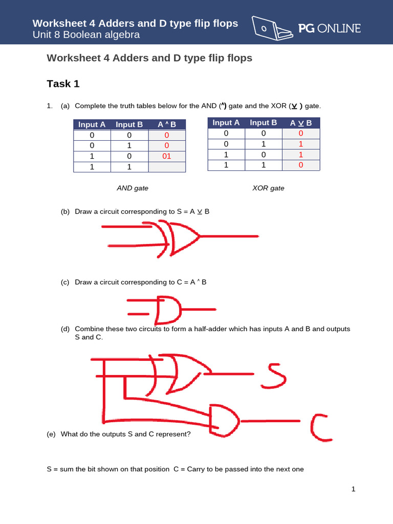 Boolean algebra Worksheet 4 | PDF | Computer Engineering | Electronic ...