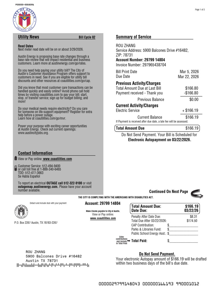 854485637-Austin-TX - 副本 | PDF | Invoice | Government Finances