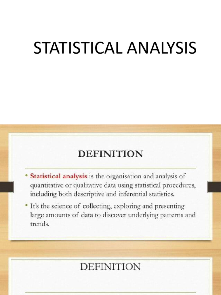 Statistical Analysis | PDF
