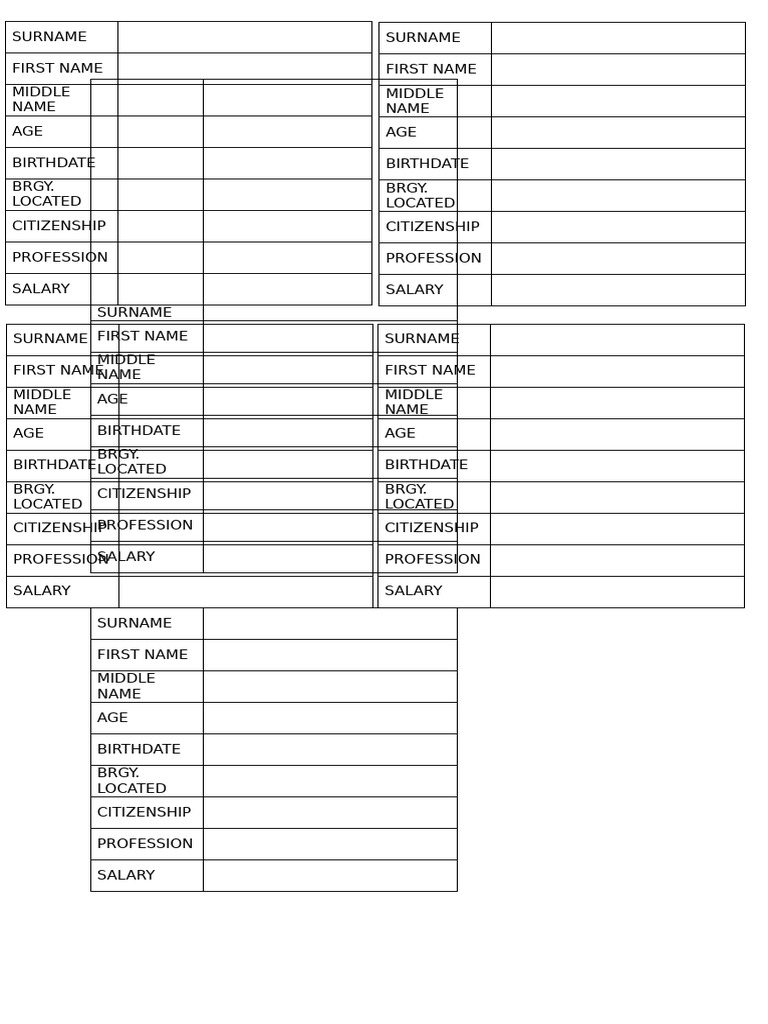 Cedula Form | PDF