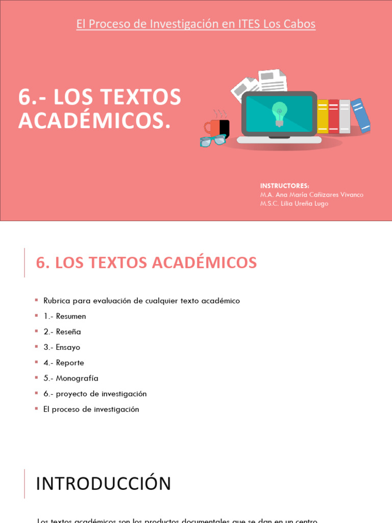 6-Los Textos Academicos | PDF | Ensayos