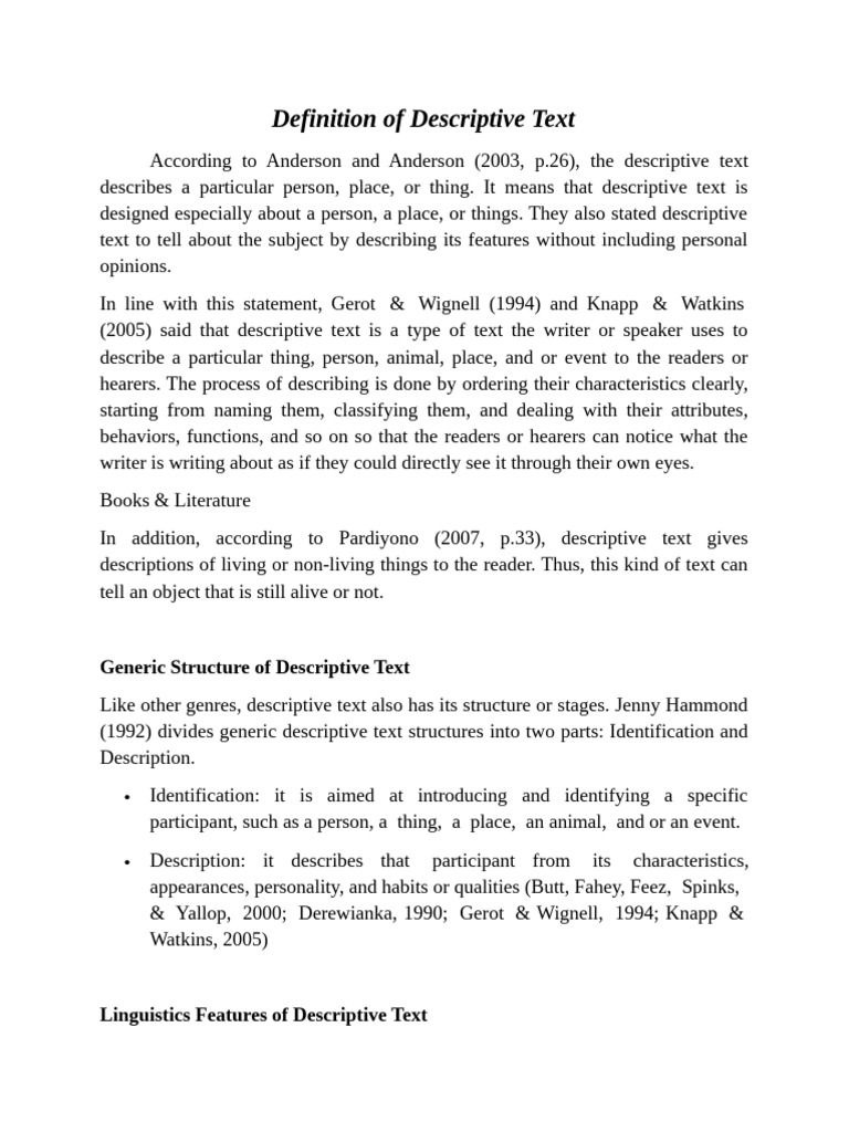 Definition of Descriptive Text | PDF | Kitchen | Kitchen Stove