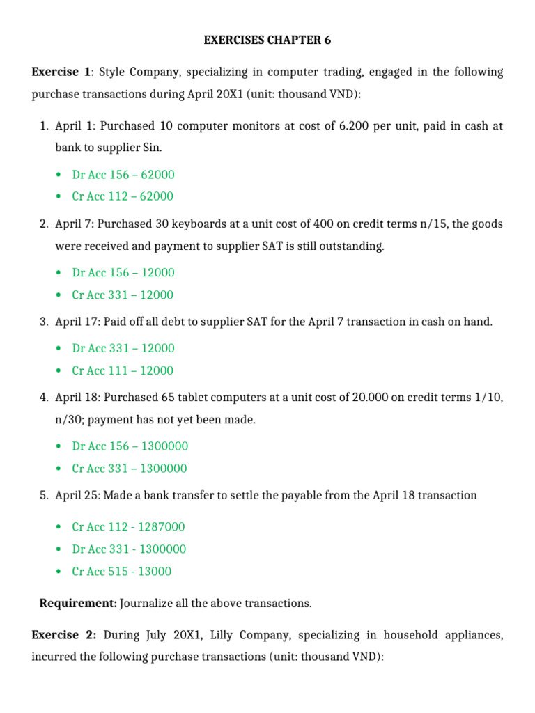 Exercise Chapter 6 - KEY | PDF | Depreciation | Fixed Asset
