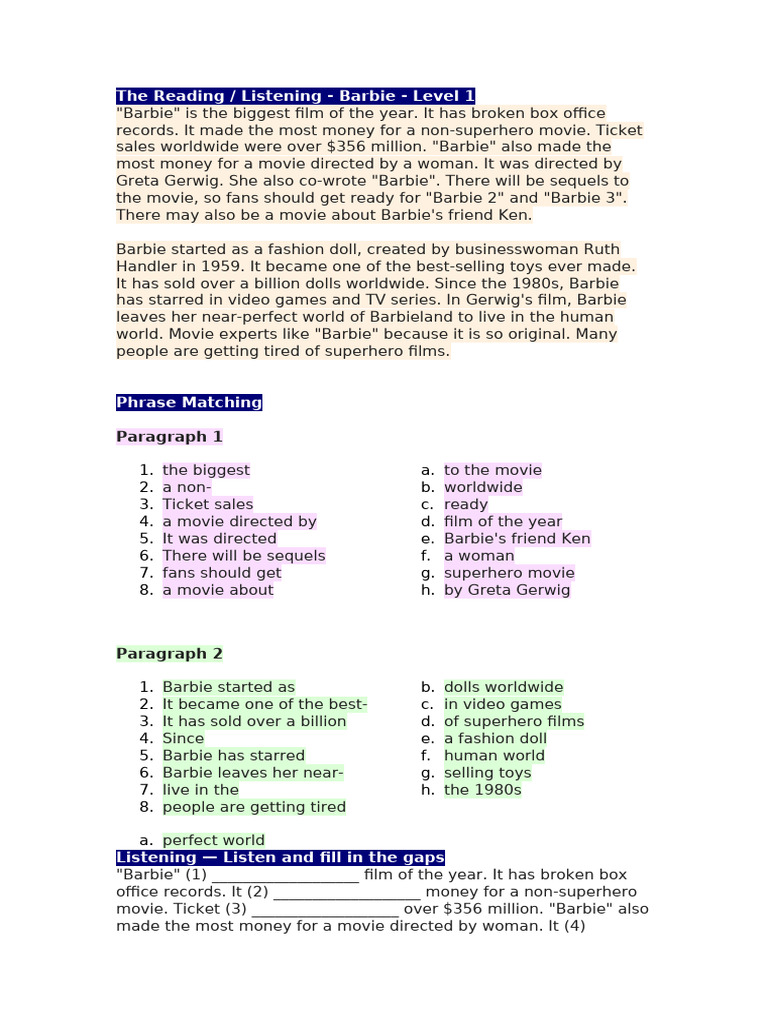 Barbie | PDF