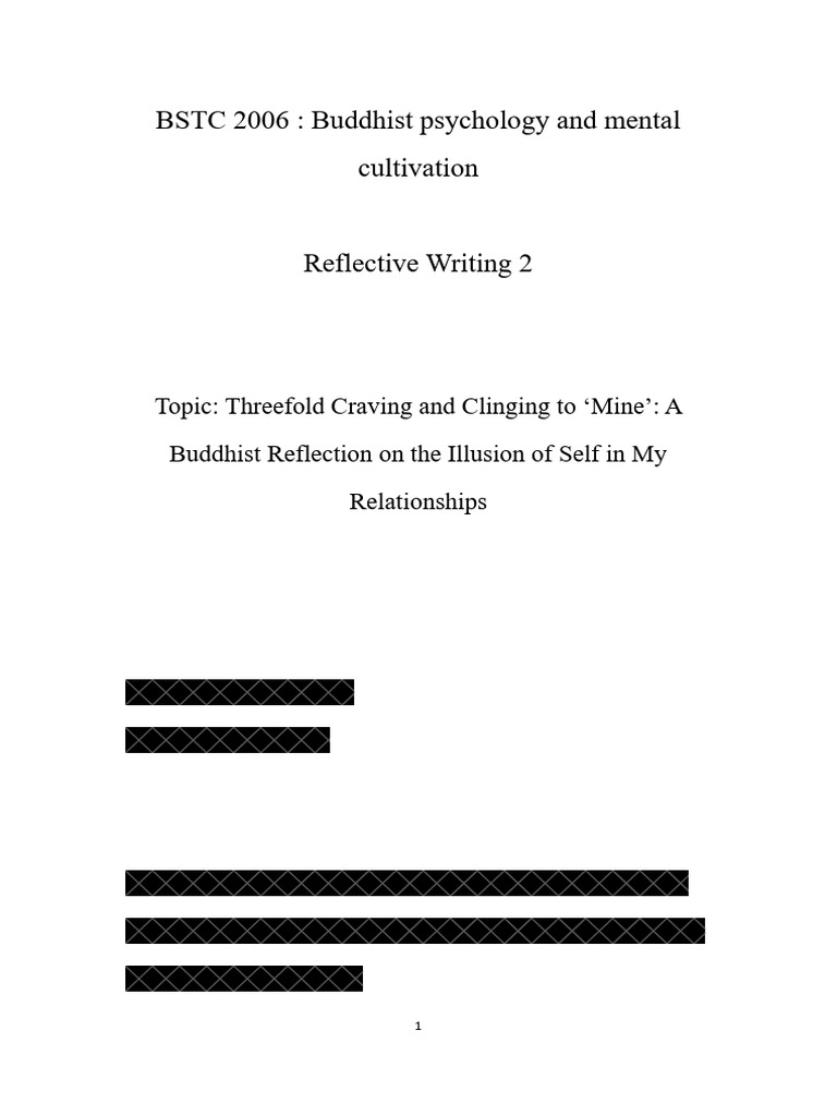 Reflective Writing Sample 2 | PDF | Feeling | Perception