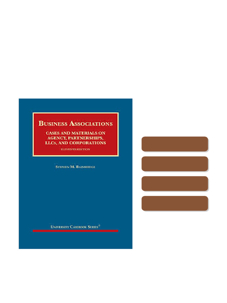 Business Associations 第11版 ケースブック Business Associations, Cases and Materials On Agency, Partnerships