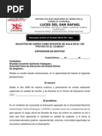 Carta de Exposición de Motivos