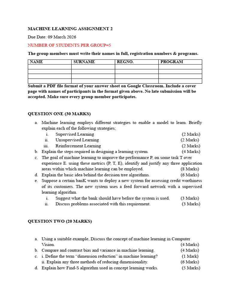 Machine Learning Assignment 2 (1) (1) | PDF | Machine Learning ...