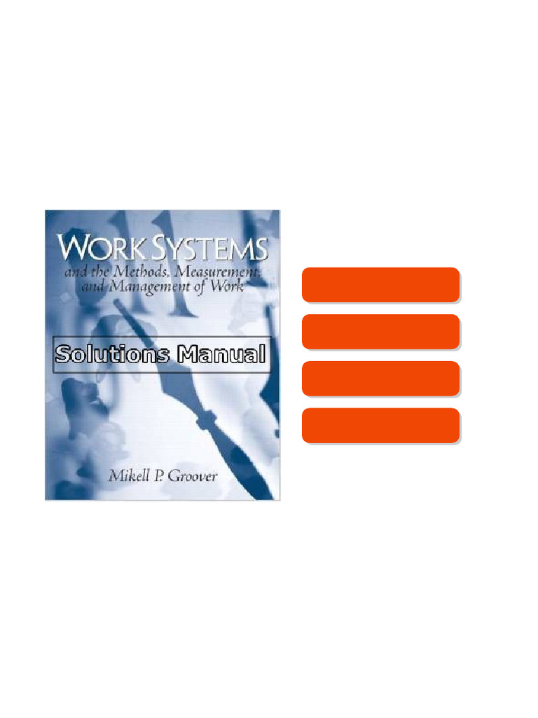 Work Systems The Methods Measurement and Management of Work 1st Edition ...