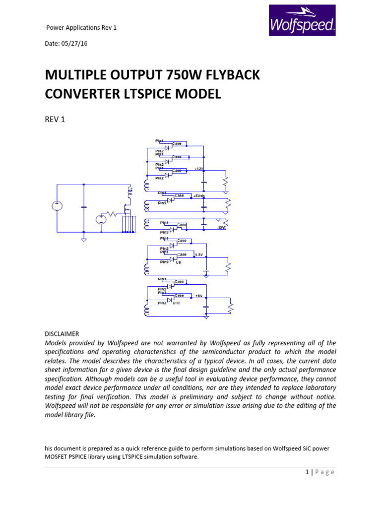Multiple Output 750W Flyback Converter Rev1 (1) | PDF