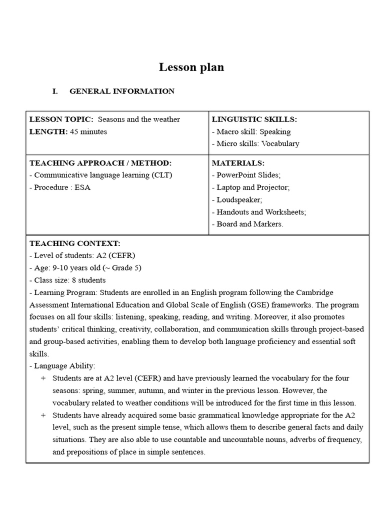 Lesson plan | PDF
