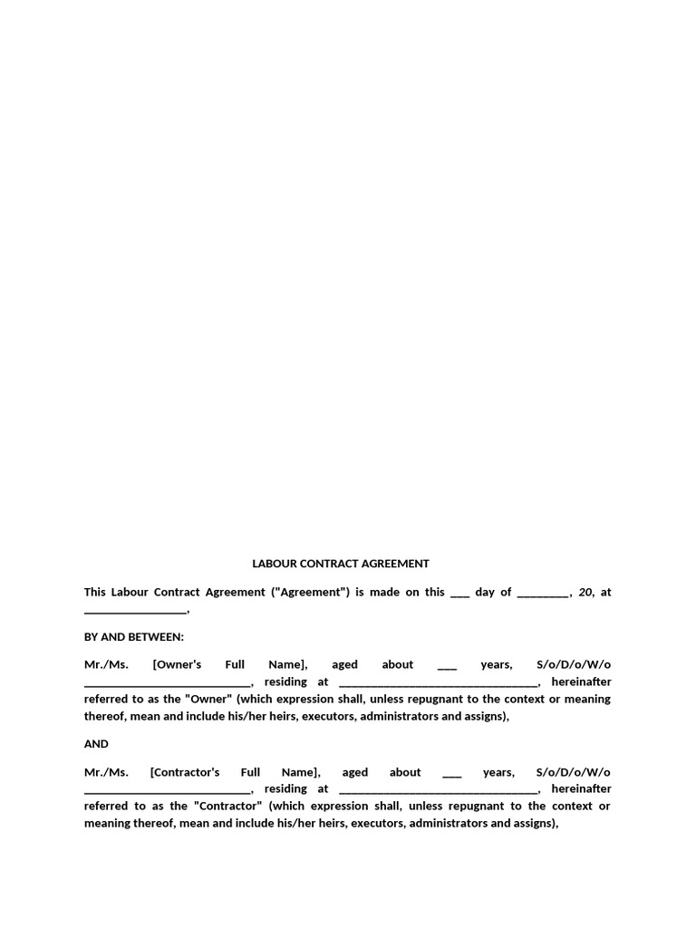 Updated Labour Contract Agreement | PDF | Mediation | Arbitration