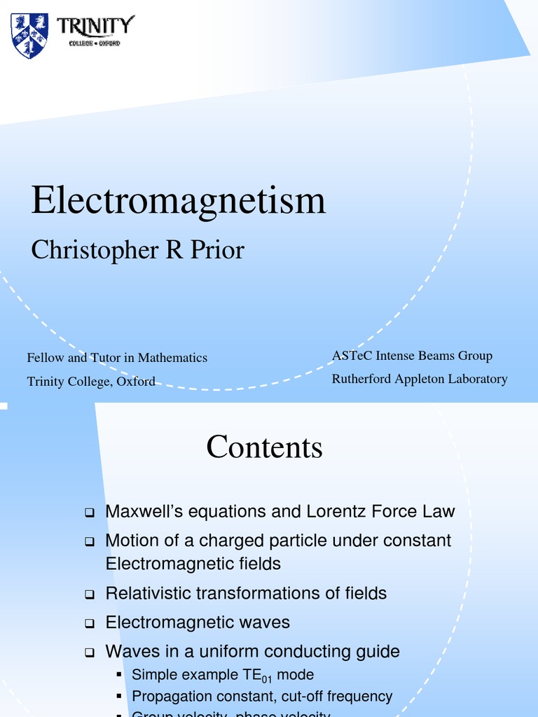 Maxwell's Equations and Electromagnetic Waves | PDF | Teaching Methods ...
