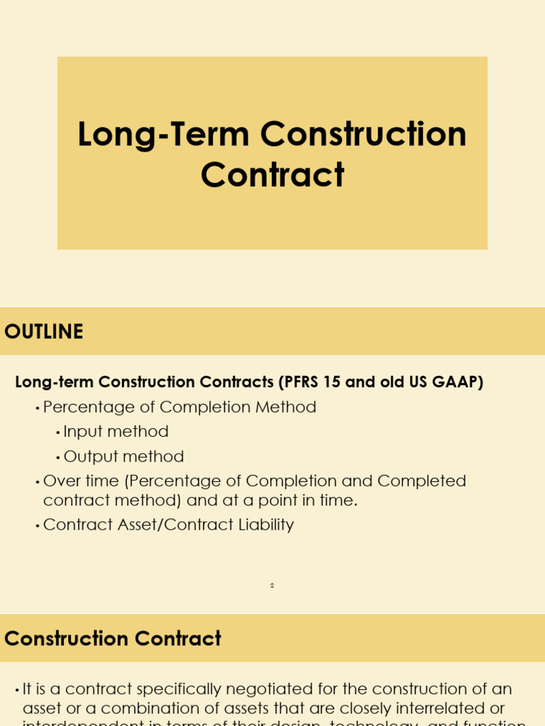 Long-Term Construction Contract 2 | PDF | Business Economics | Business