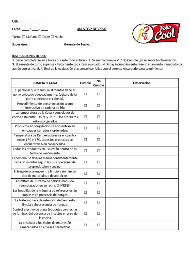 Master de Piso 2026 Pollo Cool | PDF