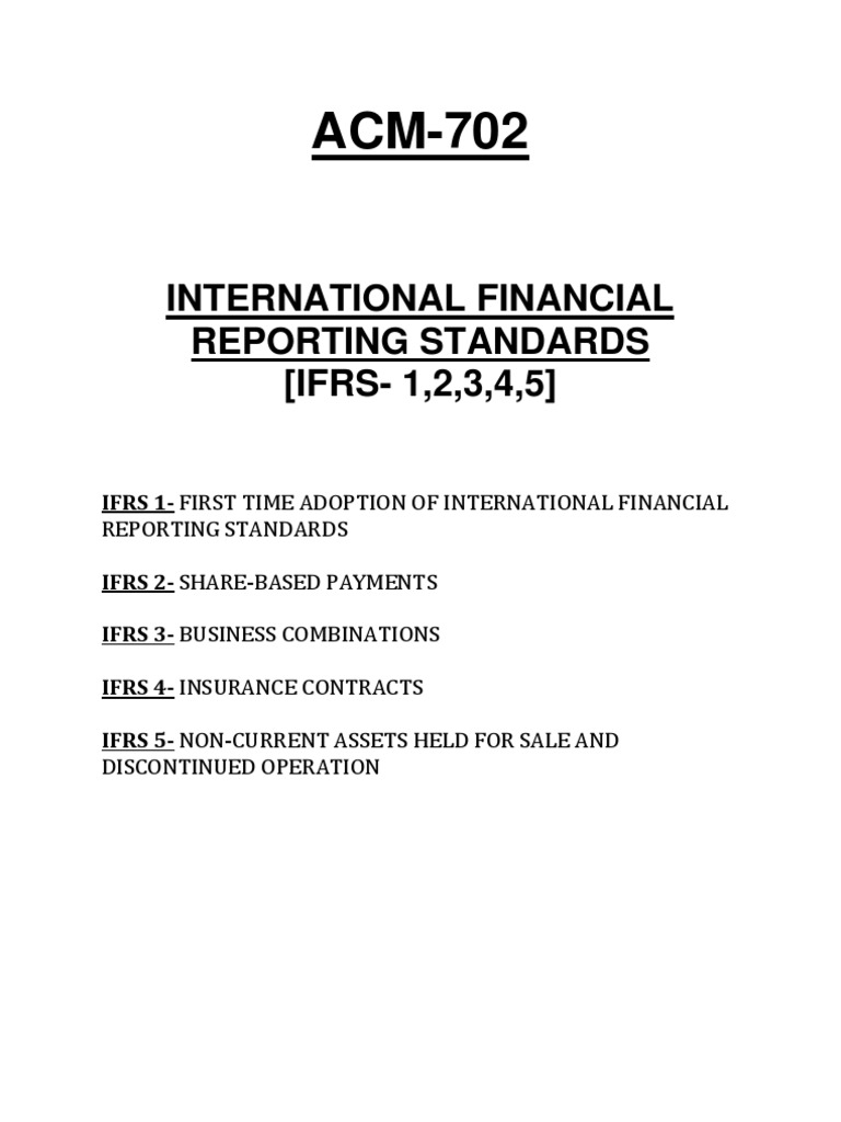 Overview of IFRS Standards and Adoption | PDF | International Financial ...