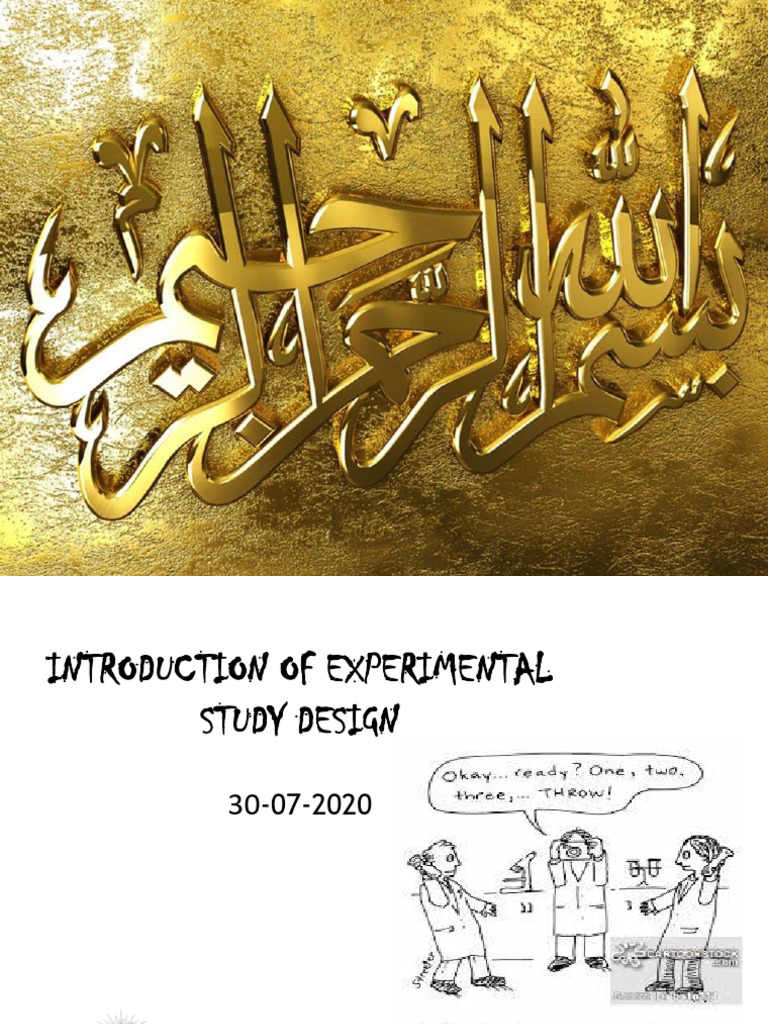 6- Lecture on Experimental Study Designs-converted | PDF | Experiment ...