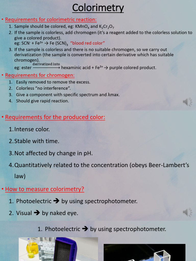 colorimetry | PDF