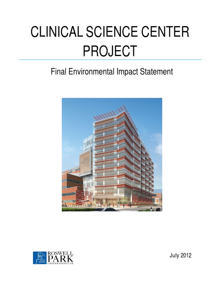 Roswell Park Clinical Science Center FEIS | PDF | Sanitation | Sewage