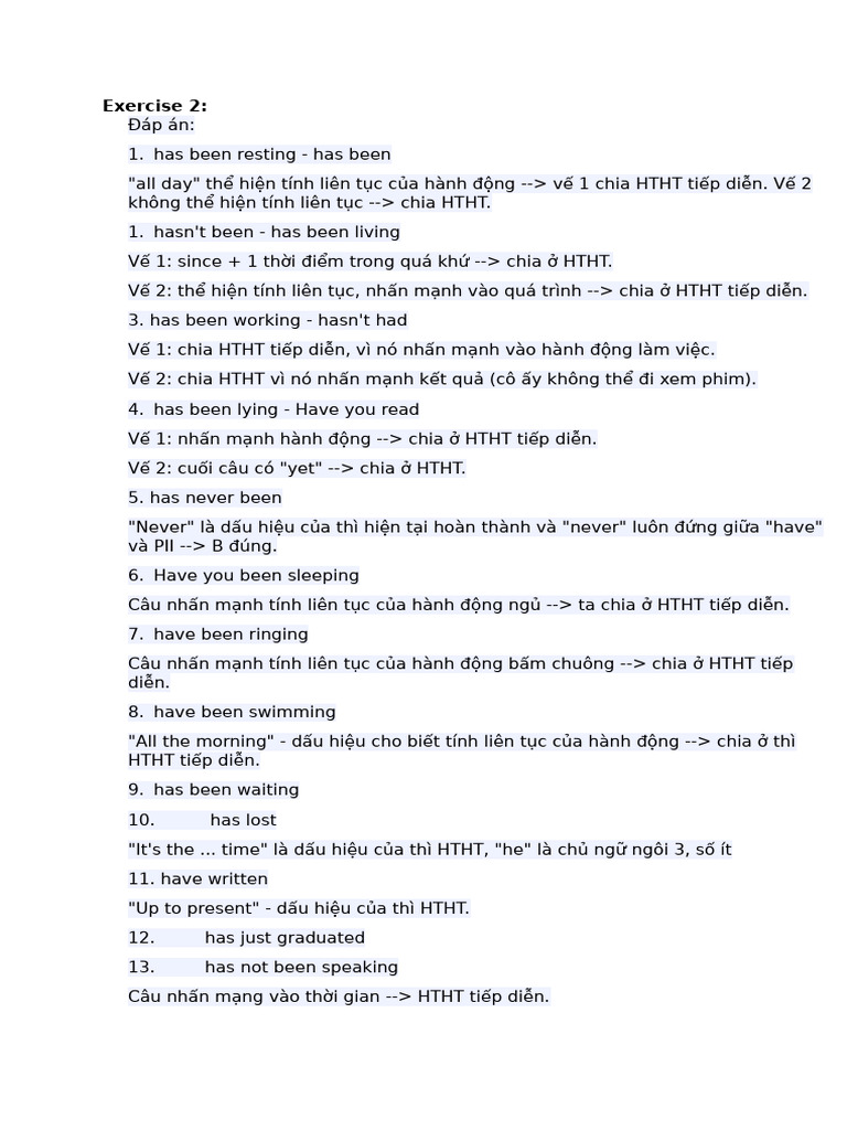 Key Present Tense | PDF