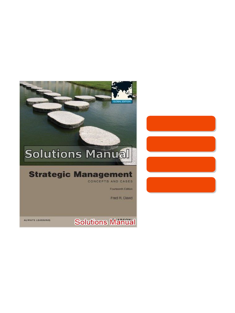Strategic Management Concepts and Cases 14th Edition David Solutions ...