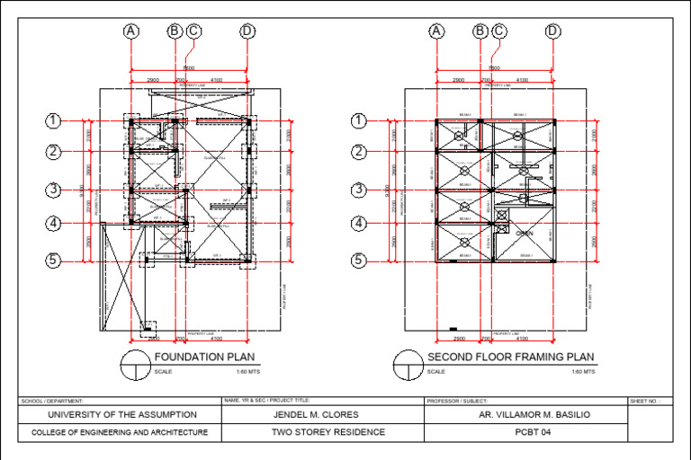 Foundation and Framing Plan | PDF