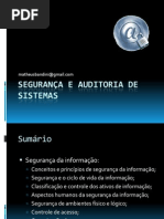 Segurança e auditoria de sistemas
