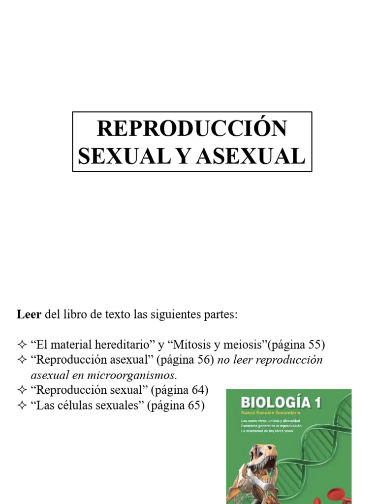 reproducción sexual y asexual | PDF