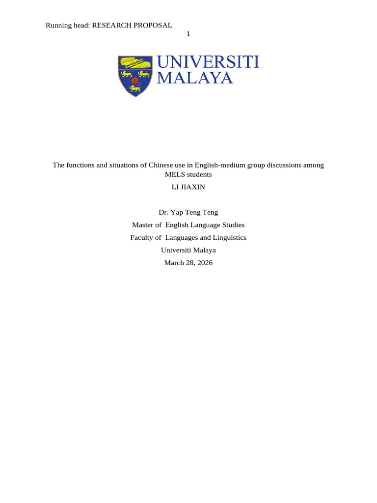 Research Proposal Template APA | PDF