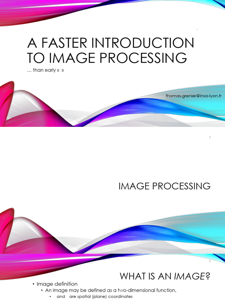 A Faster Introduction to Image Processing | PDF