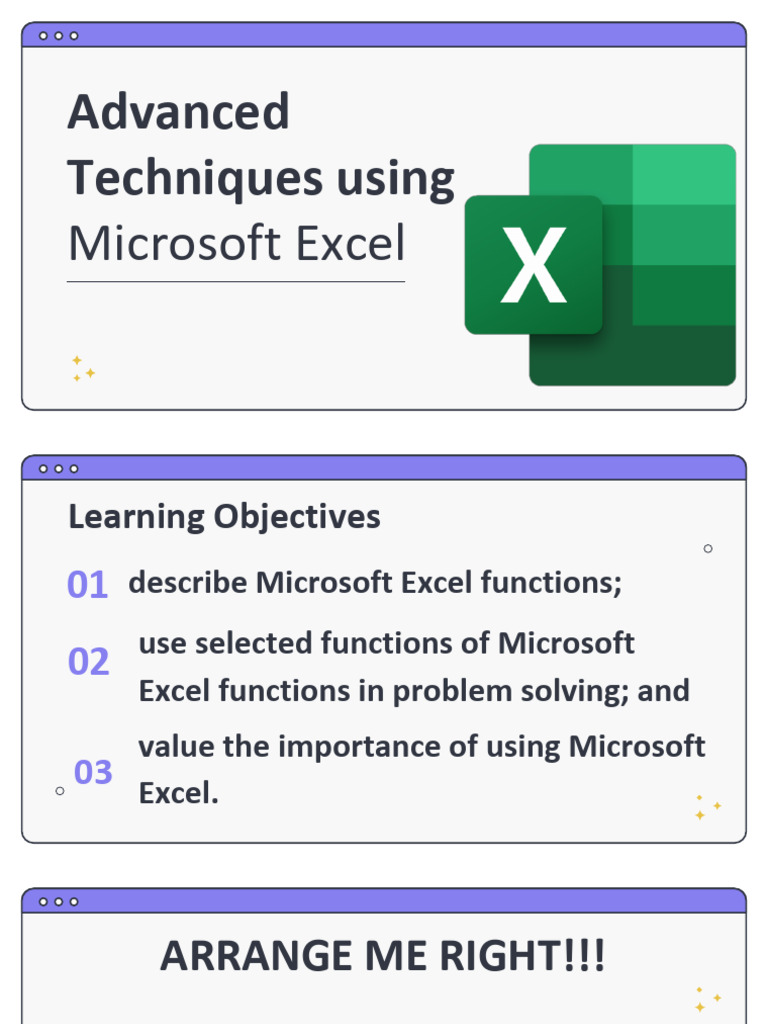 Advanced Techniques Using Excel 2 | PDF | Spreadsheet | Microsoft Excel