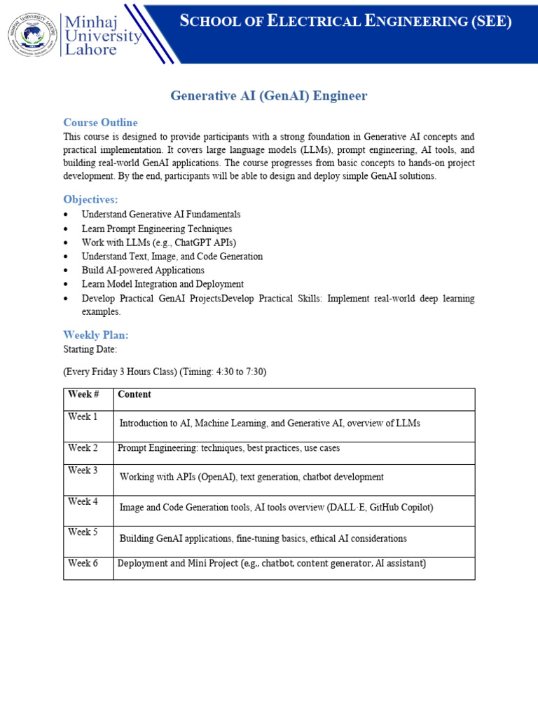 GenAI Engineer | PDF | Artificial Intelligence | Intelligence (AI ...