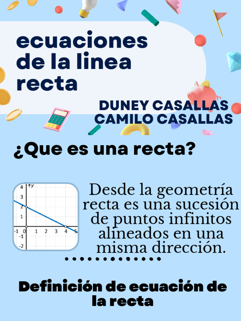 Ecuaciones de la linea recta | PDF