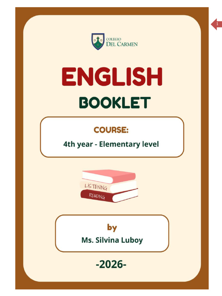 Booklet 2026 4th Elementary | PDF