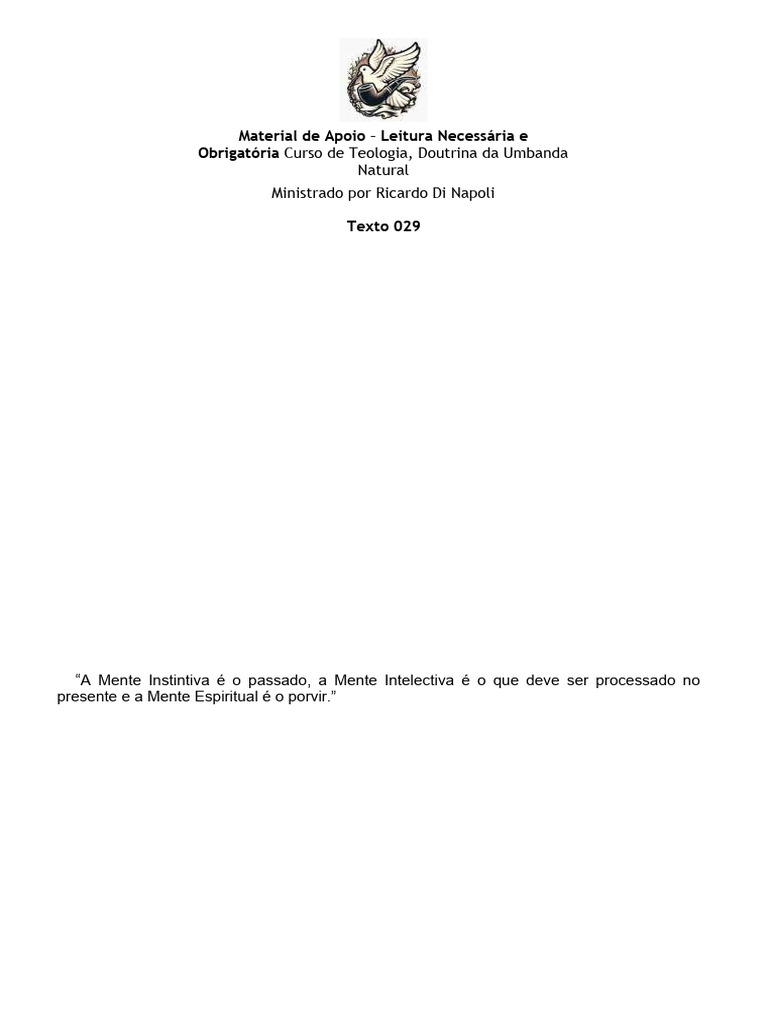 Texto 029 - Corpo Mental Superior | PDF