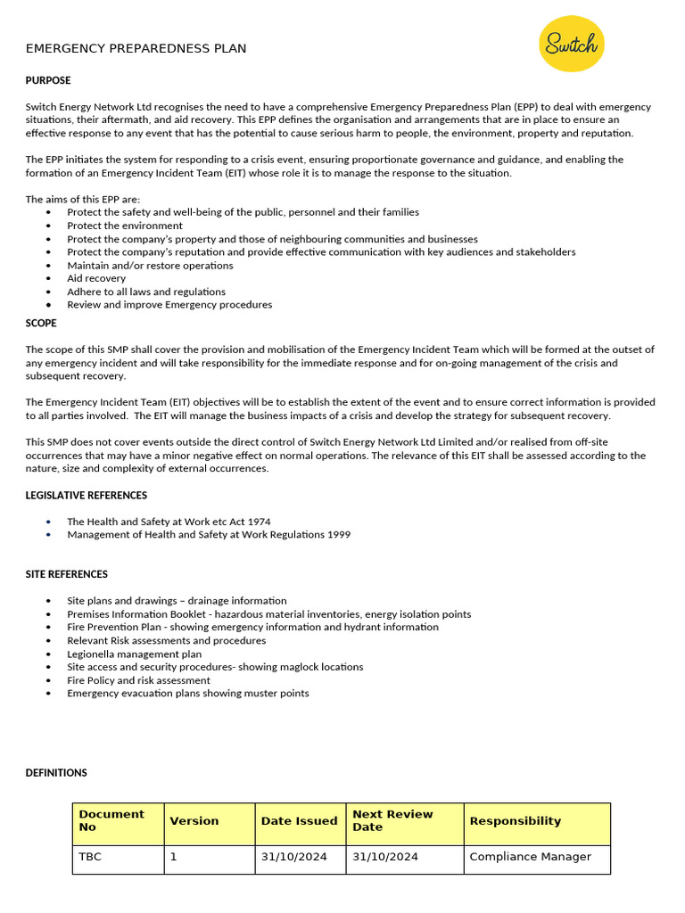 Full Emergency Preparedness | PDF