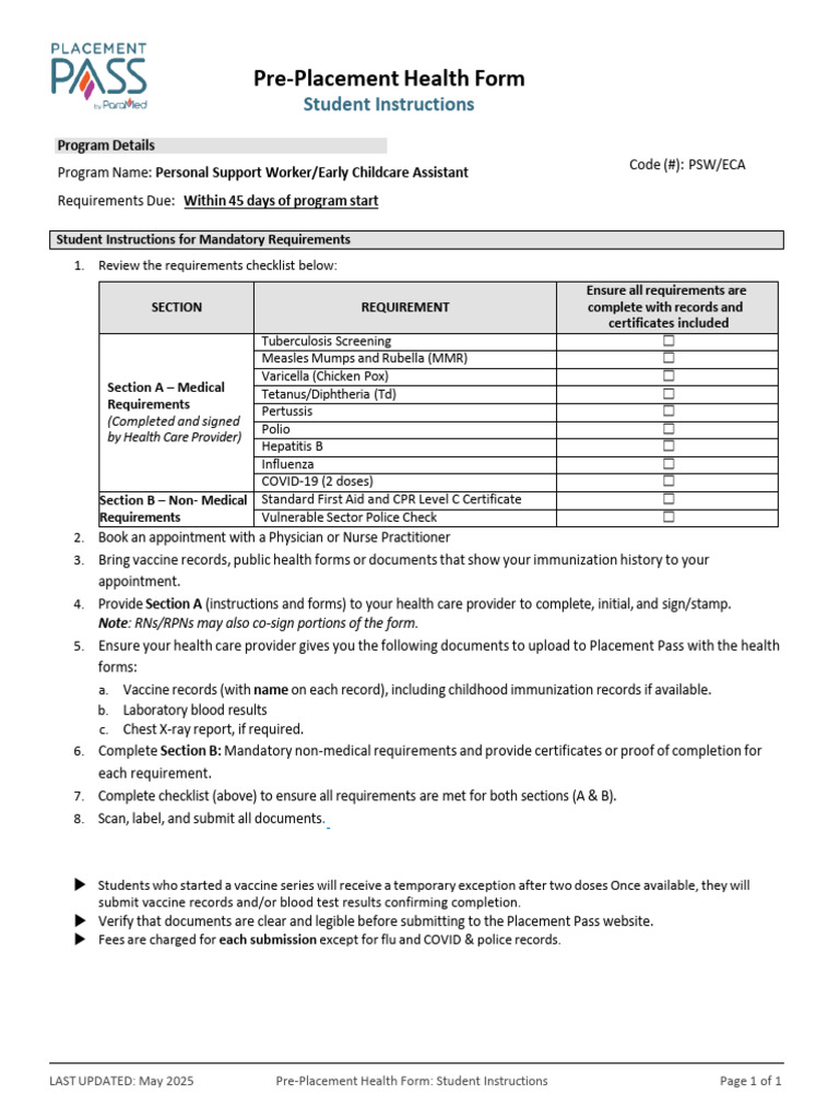 NACC Form May 2025 | PDF