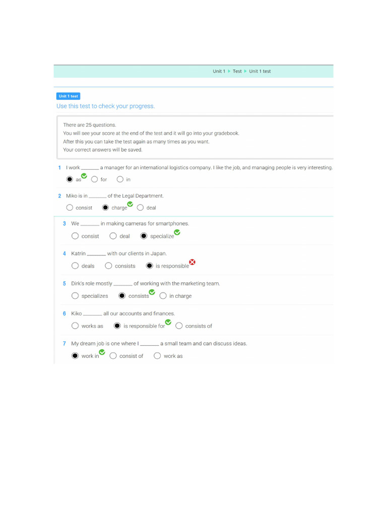 Unit 1 Test | PDF