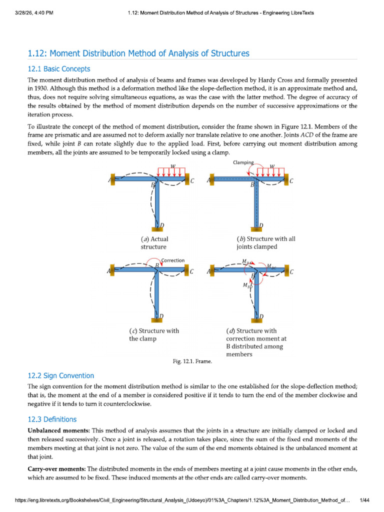 Moment distribution method | PDF