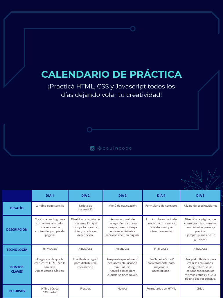 Calendario proyectos HTML CSS JS 1720192011268 | PDF
