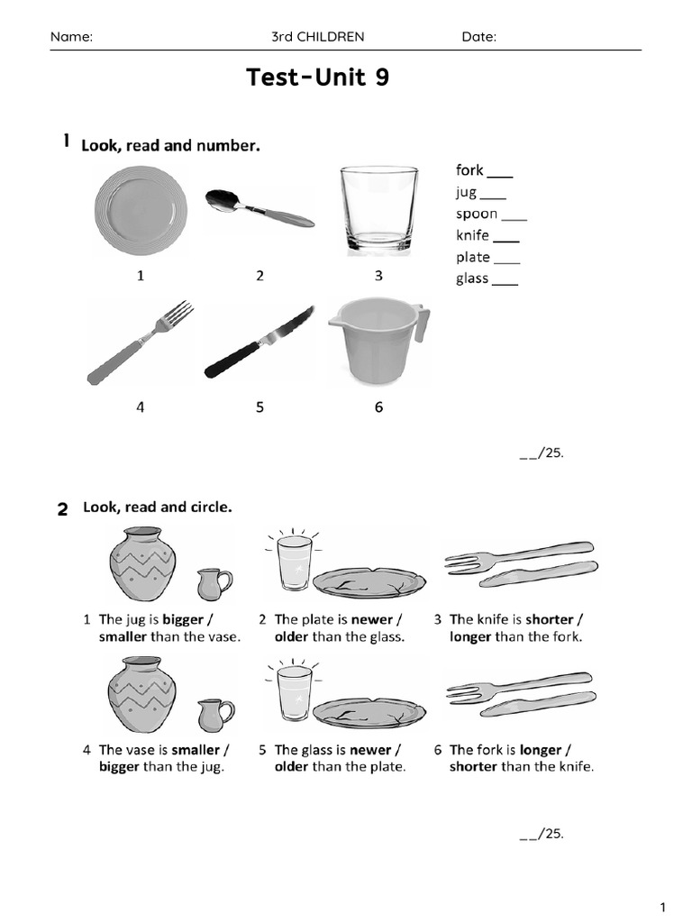 Test Unit 9 3rd Children | PDF